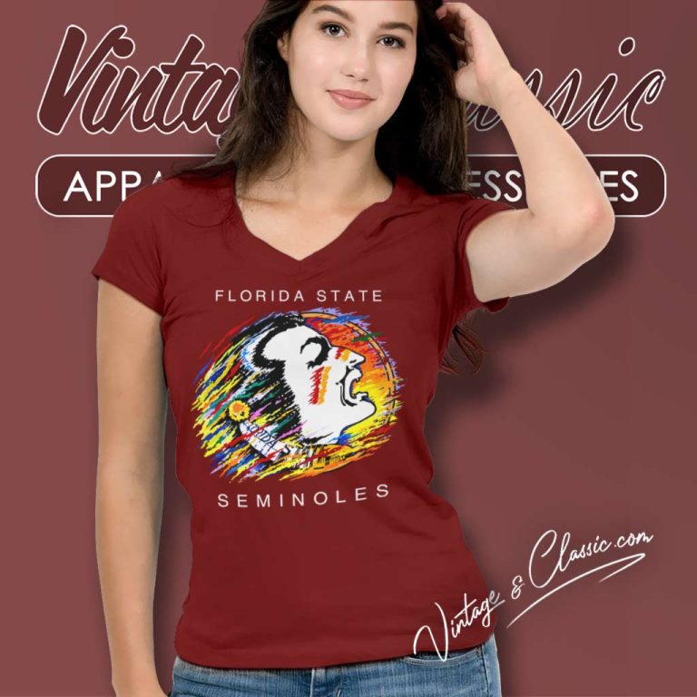 Osceola Mascot Fsu Shirt Florida State Seminoles University V Neck TShirt Osceola Mascot Fsu Shirt Florida State Seminoles University V Neck TShirt