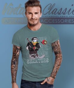 Ottawa Senators Donald Duck Hockey Shirt T shirt
