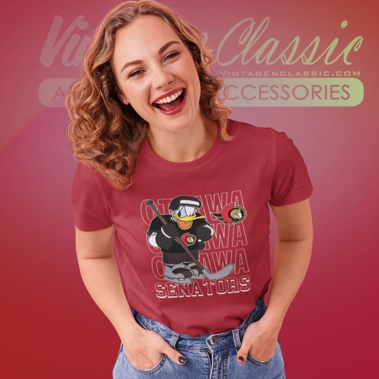 Ottawa Senators Donald Duck Hockey Shirt Women T shirt Ottawa Senators Donald Duck Hockey Shirt Women T shirt