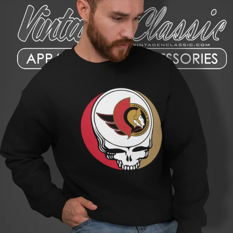 Ottawa Senators Grateful Dead Steal Your Face Sweatshirt Ottawa Senators Grateful Dead Steal Your Face Sweatshirt