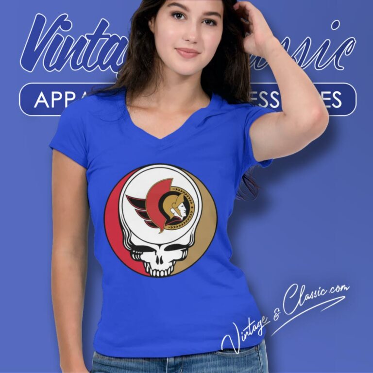 Ottawa Senators Grateful Dead Steal Your Face V Neck TShirt Ottawa Senators Grateful Dead Steal Your Face V Neck TShirt