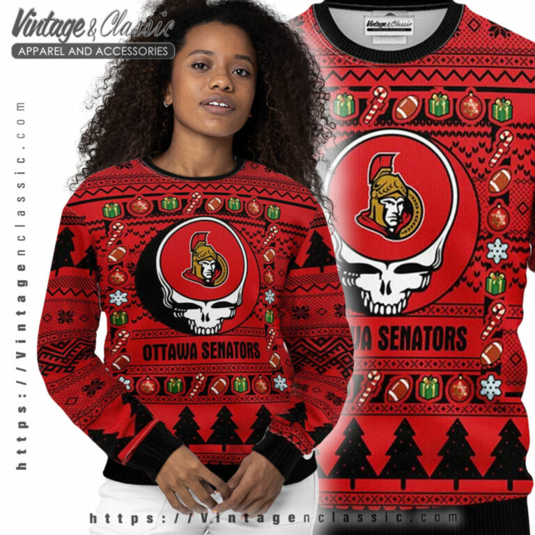 Ottawa Senators Grateful Dead Ugly Sweater Women Ugly Sweater Ottawa Senators Grateful Dead Ugly Sweater Women Ugly Sweater