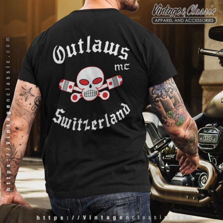 Outlaws MC Switzerland T shirt Back Outlaws MC Switzerland T shirt Back