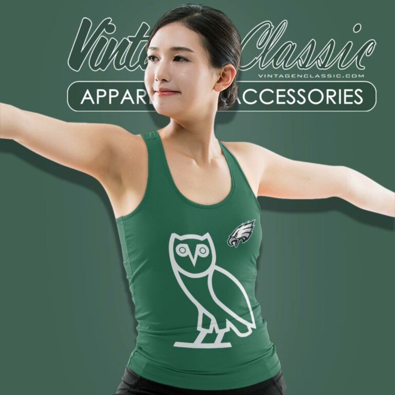 Ovo Midnight Green Philadelphia Eagles Og Owl Tank Top Racerback Ovo Midnight Green Philadelphia Eagles Og Owl Tank Top Racerback