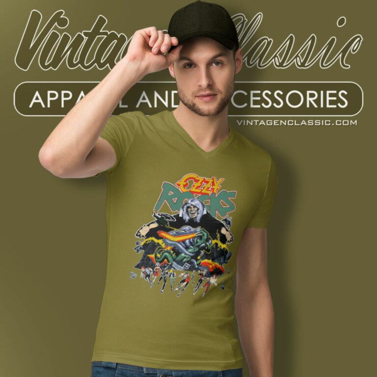 Ozzy Osbourne 1988 Tour V Neck TShirt Ozzy Osbourne 1988 Tour V Neck TShirt