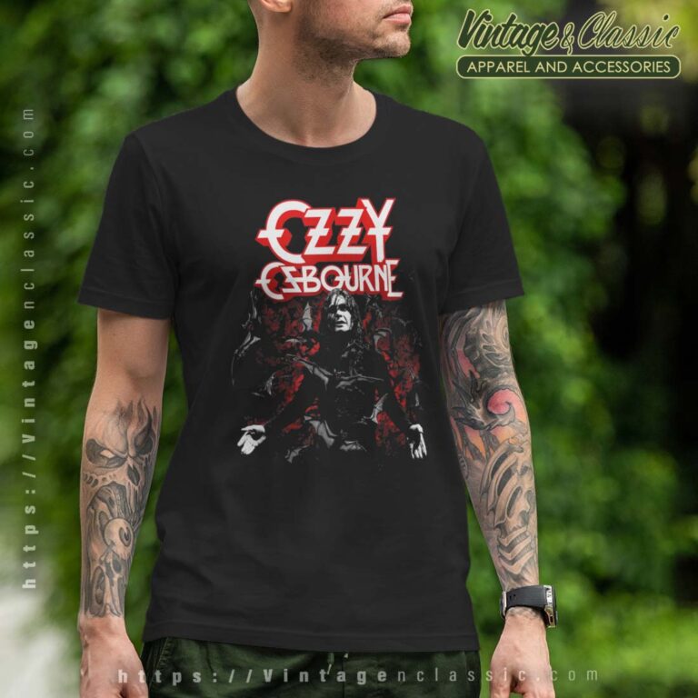 Ozzy Osbourne Ozzy With Bats Tshirt Ozzy Osbourne Ozzy With Bats Tshirt