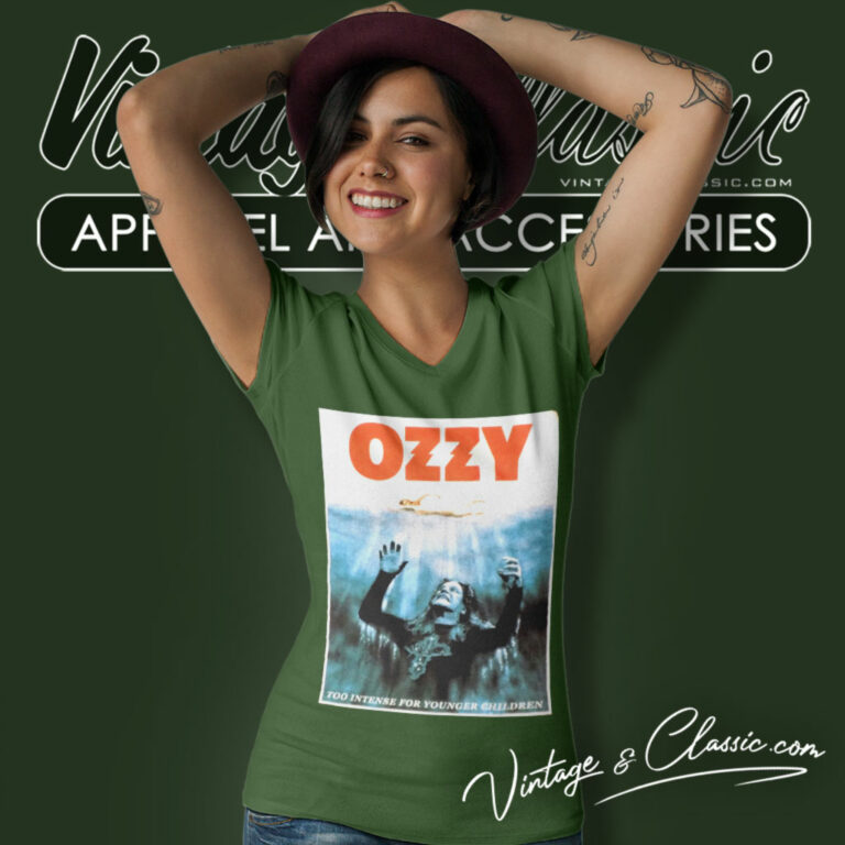 Ozzy Osbourne Poster V Neck TShirt Ozzy Osbourne Poster V Neck TShirt