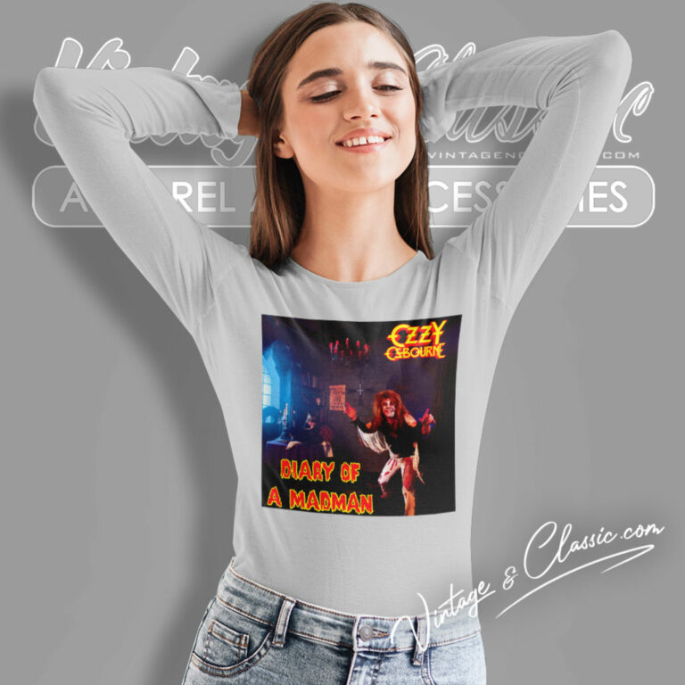Ozzy Osbourne Shirt Diary Of A Madman Long Sleeve Tee Ozzy Osbourne Shirt Diary Of A Madman Long Sleeve Tee