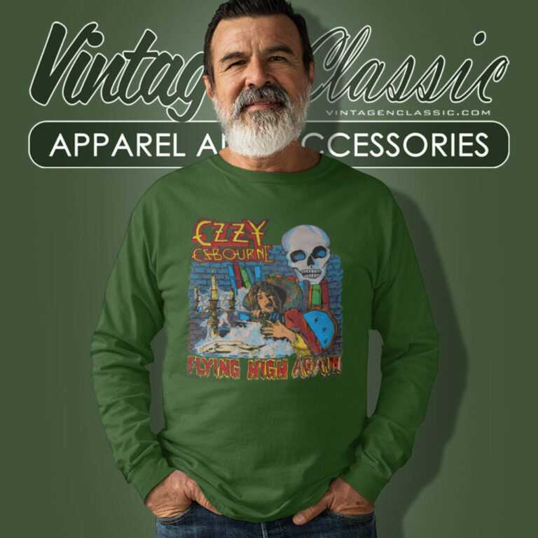 Ozzy Osbourne Shirt Flying High Again Long Sleeve Tee Ozzy Osbourne Shirt Flying High Again Long Sleeve Tee