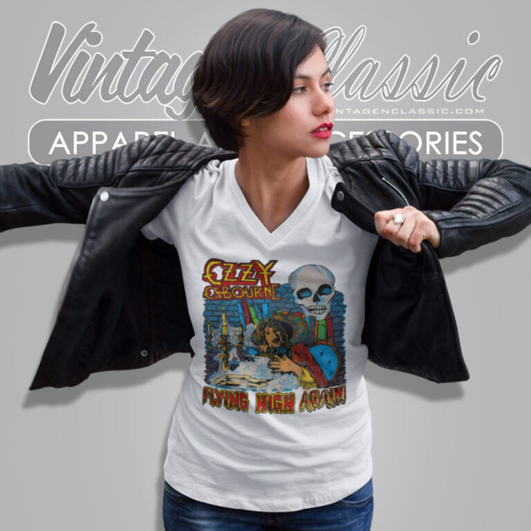 Ozzy Osbourne Shirt Flying High Again V Neck TShirt Ozzy Osbourne Shirt Flying High Again V Neck TShirt