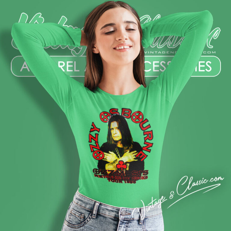 Ozzy Osbourne Shirt Retirement Sucks Tour 1998 Long Sleeve Tee Ozzy Osbourne Shirt Retirement Sucks Tour 1998 Long Sleeve Tee