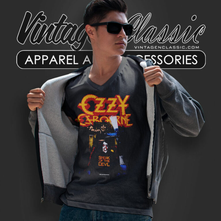 Ozzy Osbourne Speak Of The Devil V Neck TShirt 4 Ozzy Osbourne Speak Of The Devil V Neck TShirt 4