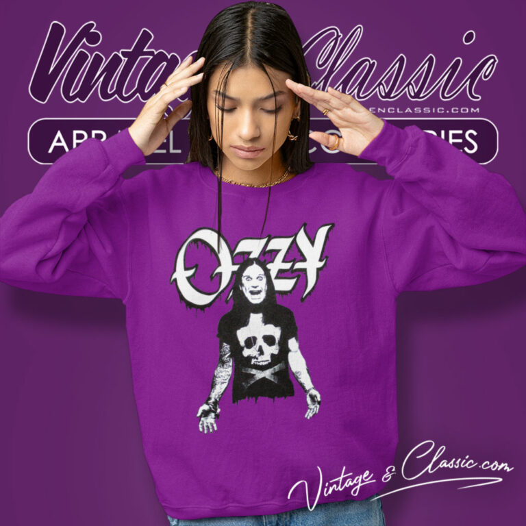 Ozzy Osbourne Wearing Skull Sweatshirt Ozzy Osbourne Wearing Skull Sweatshirt