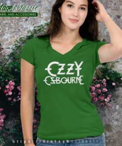 Ozzy Osbourne White Logo Vneck