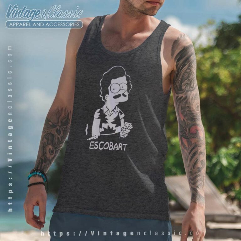 Pablo Escobar X Bart Simpson Escobart Tank Top Racerback Pablo Escobar X Bart Simpson Escobart Tank Top Racerback