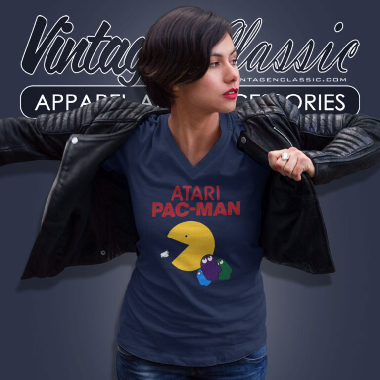 Pac Man Atari Ghosts V Neck TShirt Pac Man Atari Ghosts V Neck TShirt