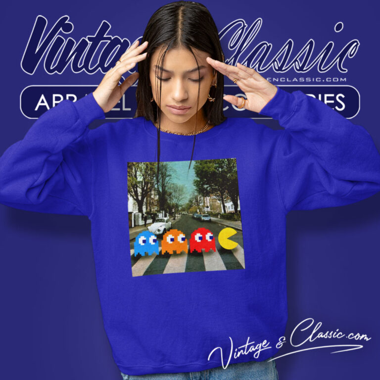 Pac Man Crossing Road Sweatshirt Pac Man Crossing Road Sweatshirt