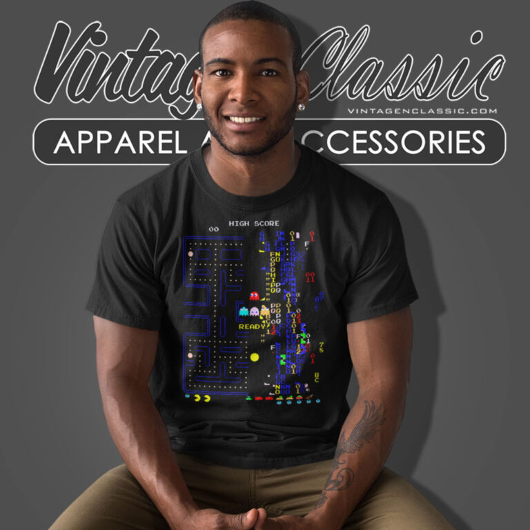 Pac Man Kill Screen Video Game T Shirt Pac Man Kill Screen Video Game T Shirt
