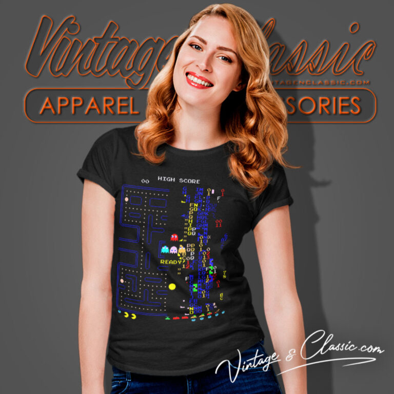Pac Man Kill Screen Video Game Women T Shirt Pac Man Kill Screen Video Game Women T Shirt