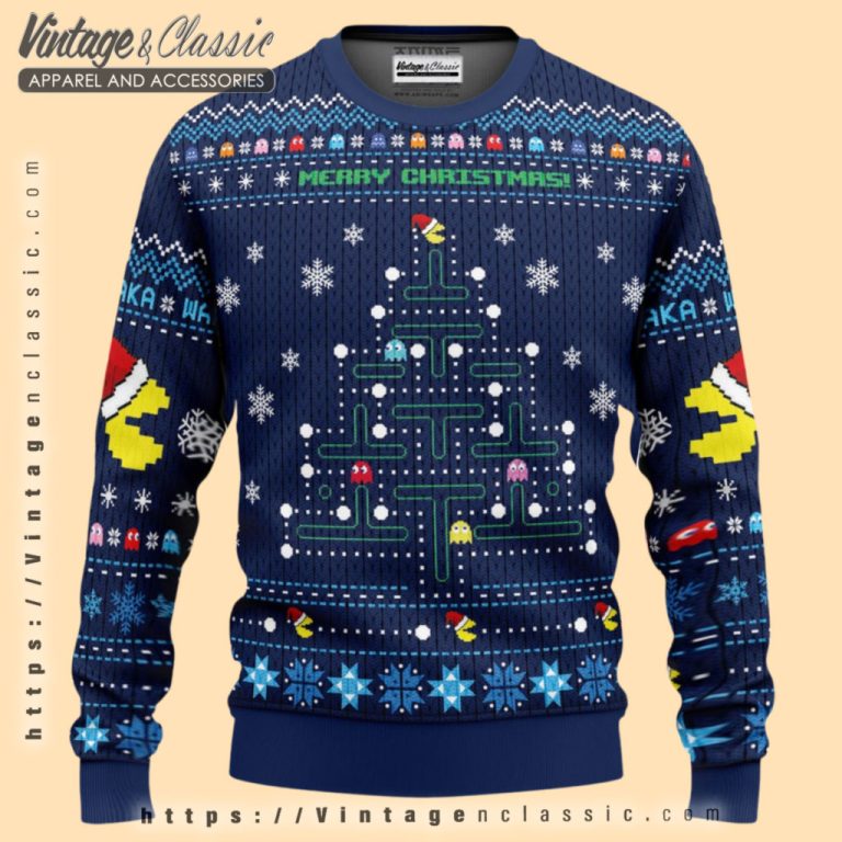 Pac Man Pine Tree Ugly Christmas Sweater Ugly Christmas Sweater Pac Man Pine Tree Ugly Christmas Sweater Ugly Christmas Sweater