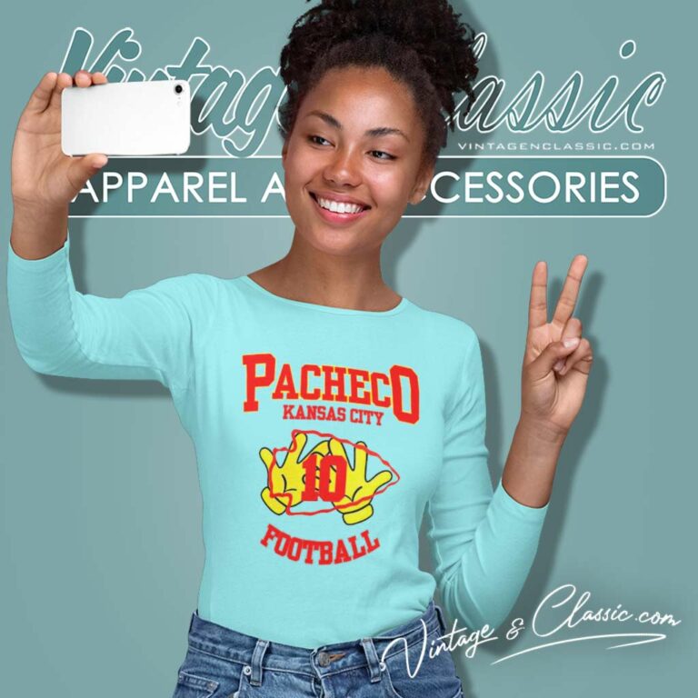 Pacheco Kansas City Chiefs Football Long Sleeve Tee Pacheco Kansas City Chiefs Football Long Sleeve Tee