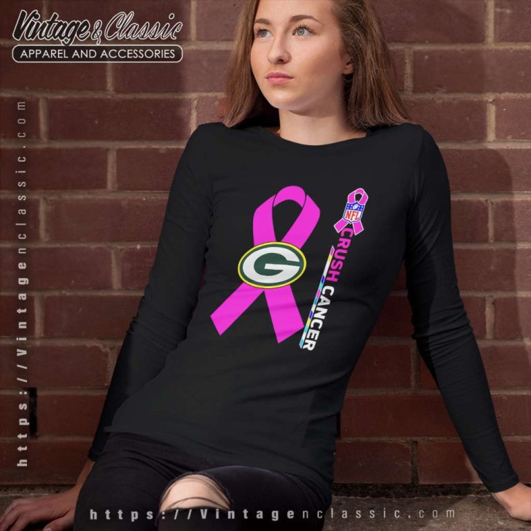 Packers Nfl Crush Cancer 2023 Long Sleeve Tee Packers Nfl Crush Cancer 2023 Long Sleeve Tee