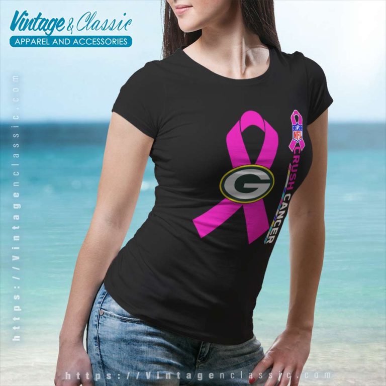 Packers Nfl Crush Cancer 2023 Women TShirt Packers Nfl Crush Cancer 2023 Women TShirt