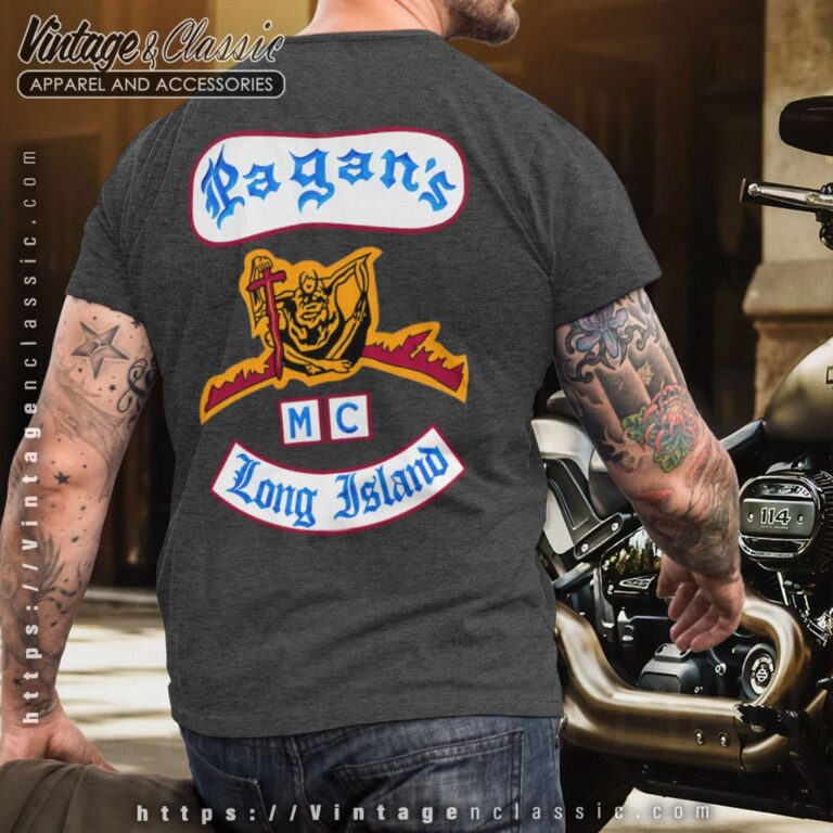 Pagans MC Long Island T Shirt Back Pagans MC Long Island T Shirt Back