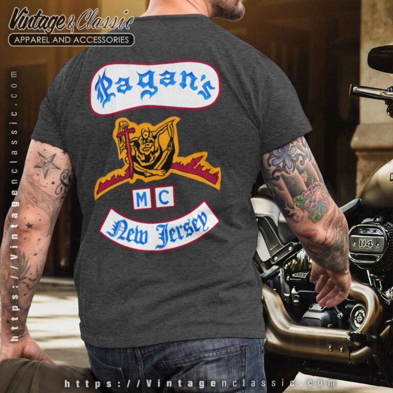 Pagans MC New Jersey T Shirt Back Pagans MC New Jersey T Shirt Back
