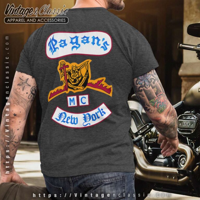 Pagans MC New York T Shirt Back Pagans MC New York T Shirt Back