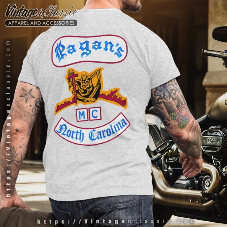 Pagans MC North Carolina T Shirt Back Pagans MC North Carolina T Shirt Back
