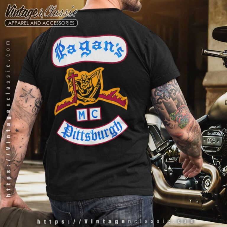 Pagans MC Pittsburgh T Shirt Back Pagans MC Pittsburgh T Shirt Back