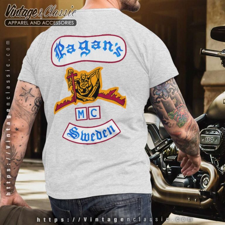 Pagans MC Sweden T Shirt Back Pagans MC Sweden T Shirt Back