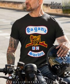 Pagans MC Sweden T Shirt Black