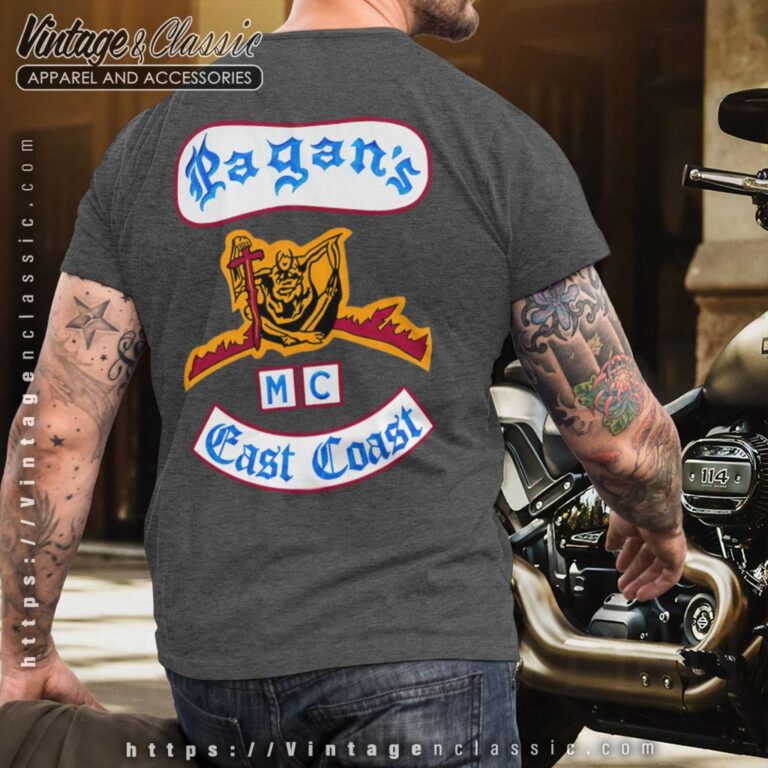 Pagans Mc East Coast T Shirt Back Pagans Mc East Coast T Shirt Back