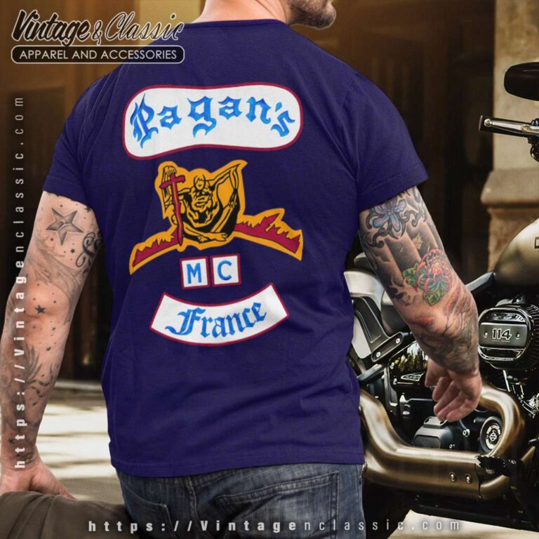 Pagans Mc France T Shirt Back Pagans Mc France T Shirt Back