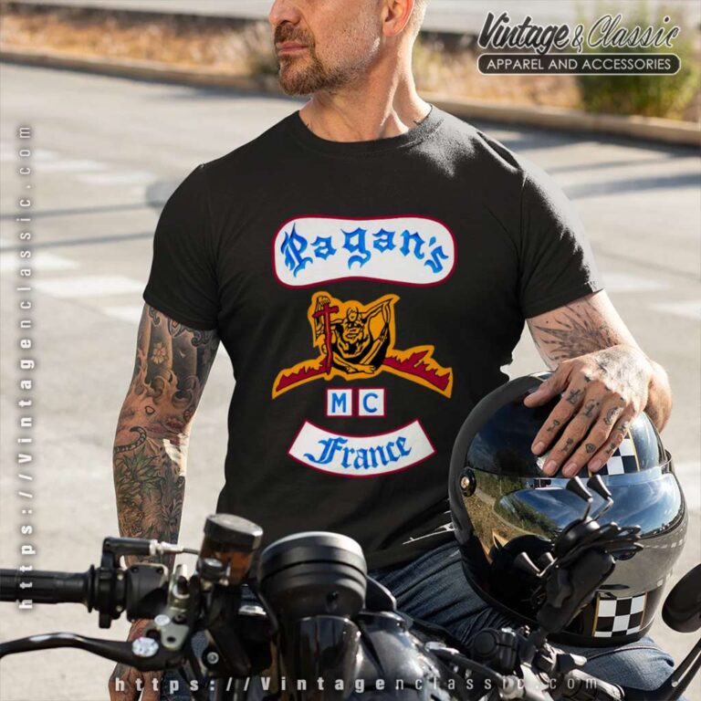 Pagans Mc France T Shirt Black Pagans Mc France T Shirt Black