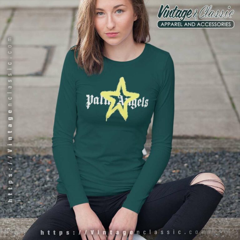 Palm Ange Star Sprayed Vintage Long Sleeve Tee Palm Ange Star Sprayed Vintage Long Sleeve Tee