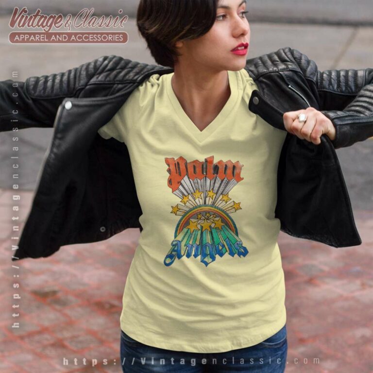 Palm Angels Rainbow V Neck TShirt Palm Angels Rainbow V Neck TShirt