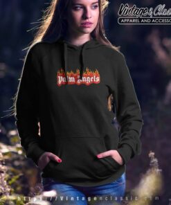 Palm Angels Shirt Dye Burning Logo Hoodie Women
