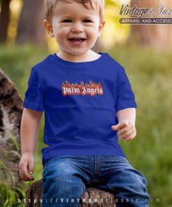 Palm Angels Shirt Dye Burning Logo Tshirt Kid