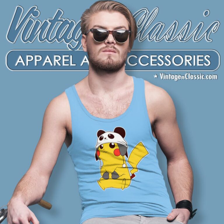 Panda Pikachu Tank Top Racerback Panda Pikachu Tank Top Racerback