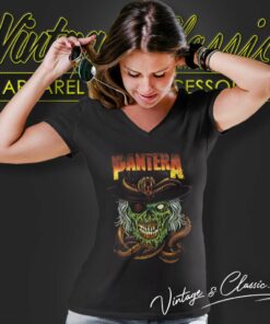 Pantera Band Zombie Cowboy V Neck TShirt