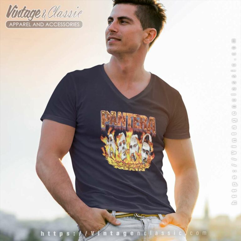 Pantera Born Again V Neck TShirt Pantera Born Again V Neck TShirt
