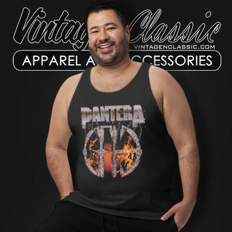Pantera Cowboys From Hell Flames Tank Top Racerback Pantera Cowboys From Hell Flames Tank Top Racerback