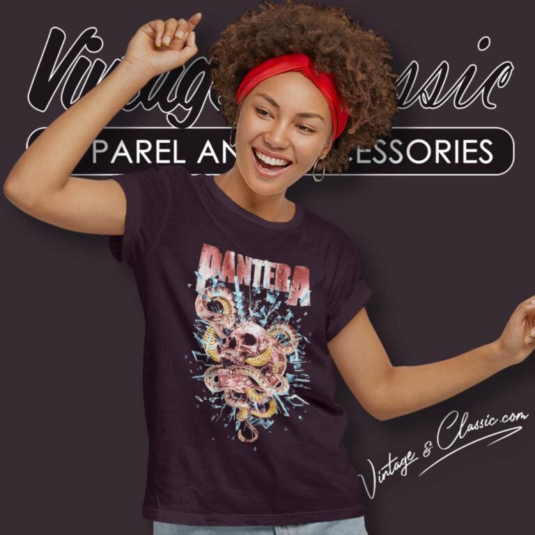 Pantera Drill Bit Skull Vs Snake Women TShirt Pantera Drill Bit Skull Vs Snake Women TShirt