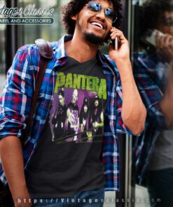 Pantera Group Sketch V Neck TShirt