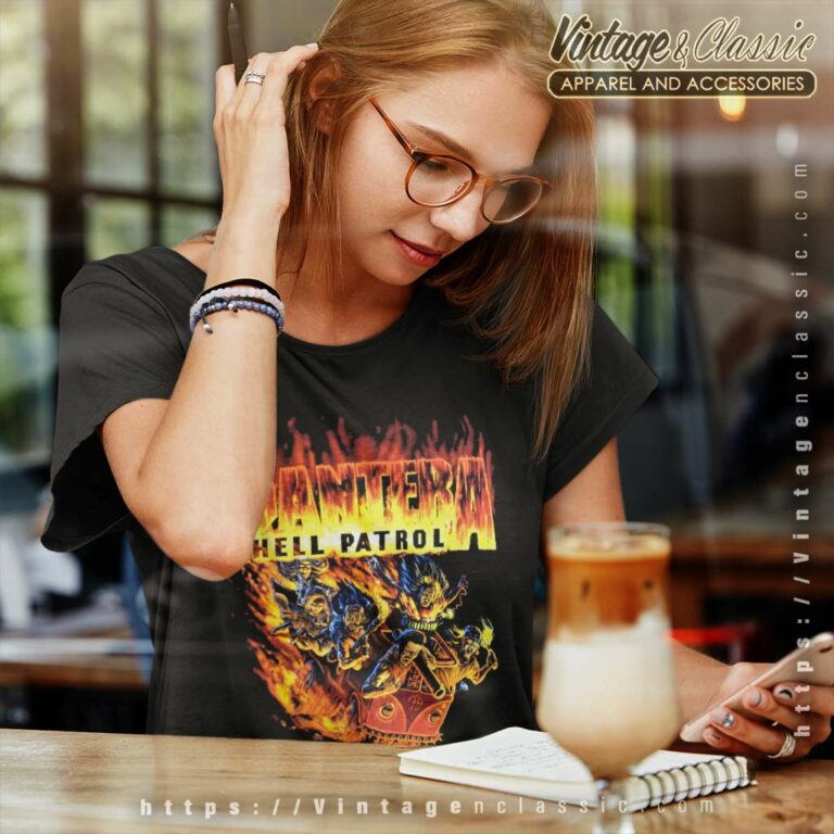 Pantera Hell Patrol Women TShirt Pantera Hell Patrol Women TShirt