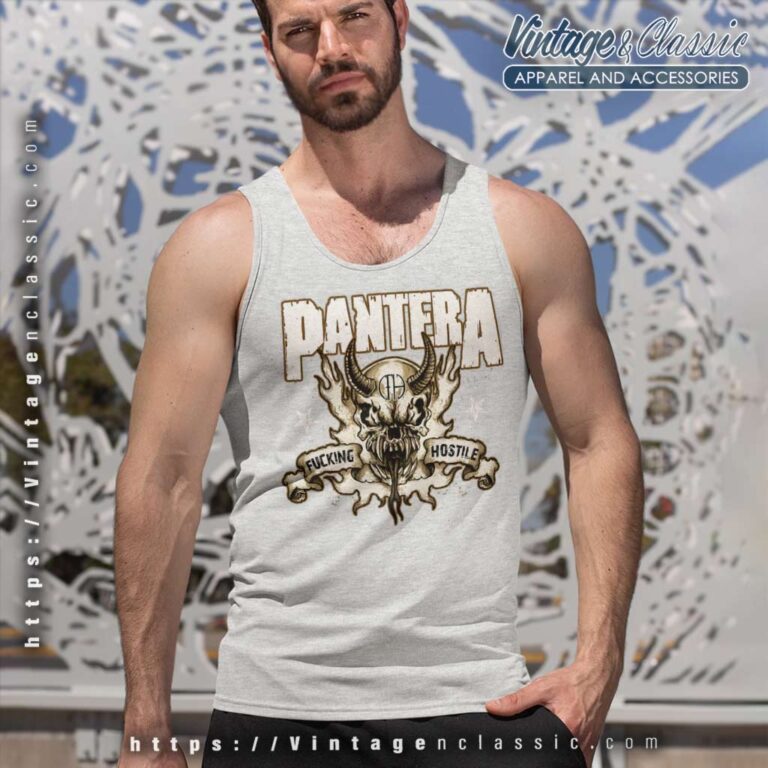 Pantera Hostile Skull Tank Top Racerback Pantera Hostile Skull Tank Top Racerback