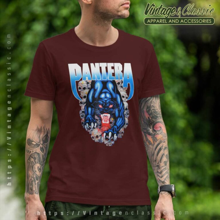 Pantera Panther And Skulls T Shirt Pantera Panther And Skulls T Shirt